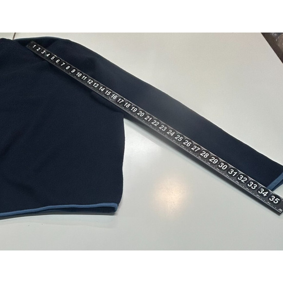Columbia Sweater Mens Large Blue Fleece Lined 1/4 Zip Pullover Quarter Pocket - Picture 6 of 9